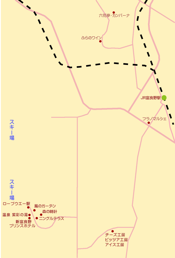 富良野市内地図